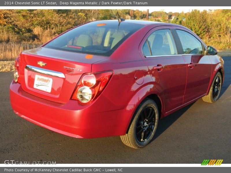 Deep Magenta Metallic / Dark Pewter/Dark Titanium 2014 Chevrolet Sonic LT Sedan