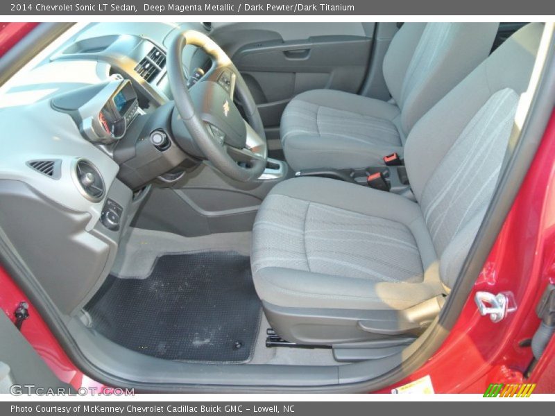 Deep Magenta Metallic / Dark Pewter/Dark Titanium 2014 Chevrolet Sonic LT Sedan