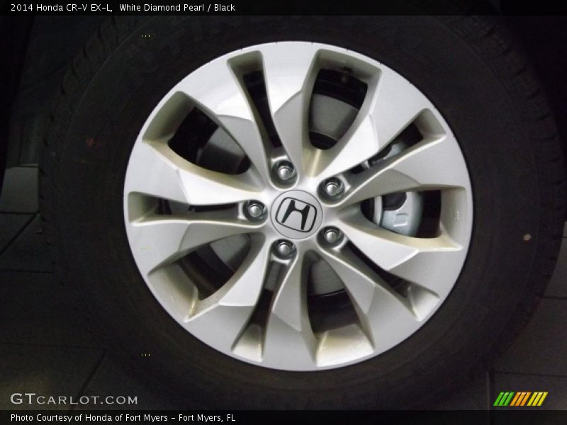 White Diamond Pearl / Black 2014 Honda CR-V EX-L