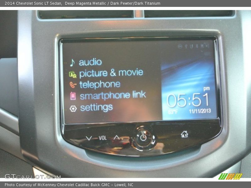 Deep Magenta Metallic / Dark Pewter/Dark Titanium 2014 Chevrolet Sonic LT Sedan