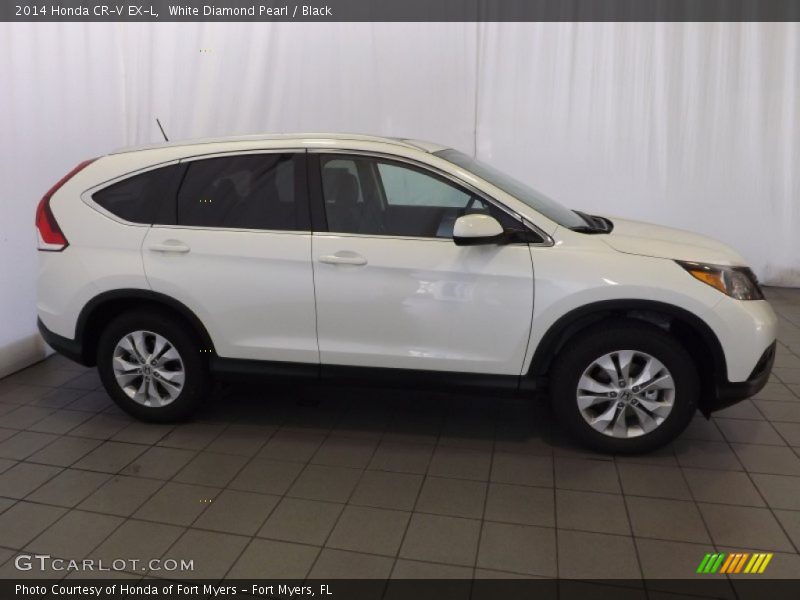 White Diamond Pearl / Black 2014 Honda CR-V EX-L