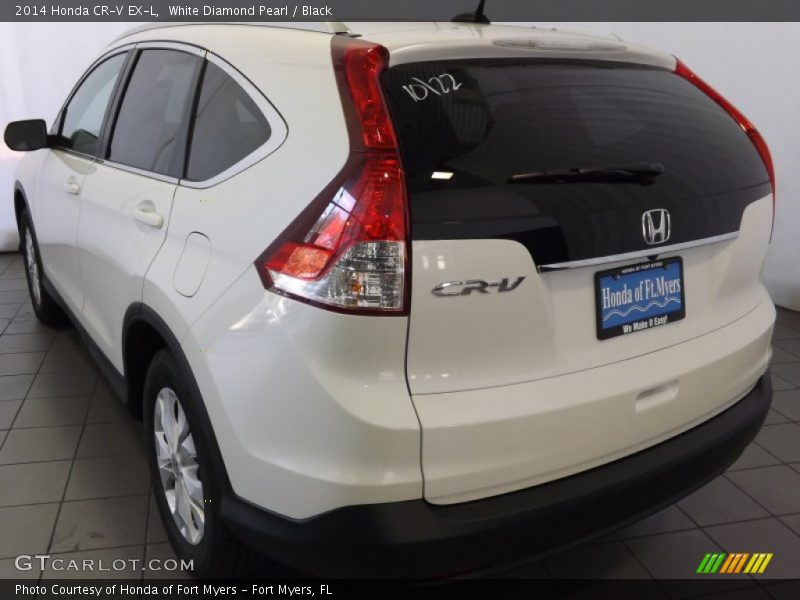 White Diamond Pearl / Black 2014 Honda CR-V EX-L