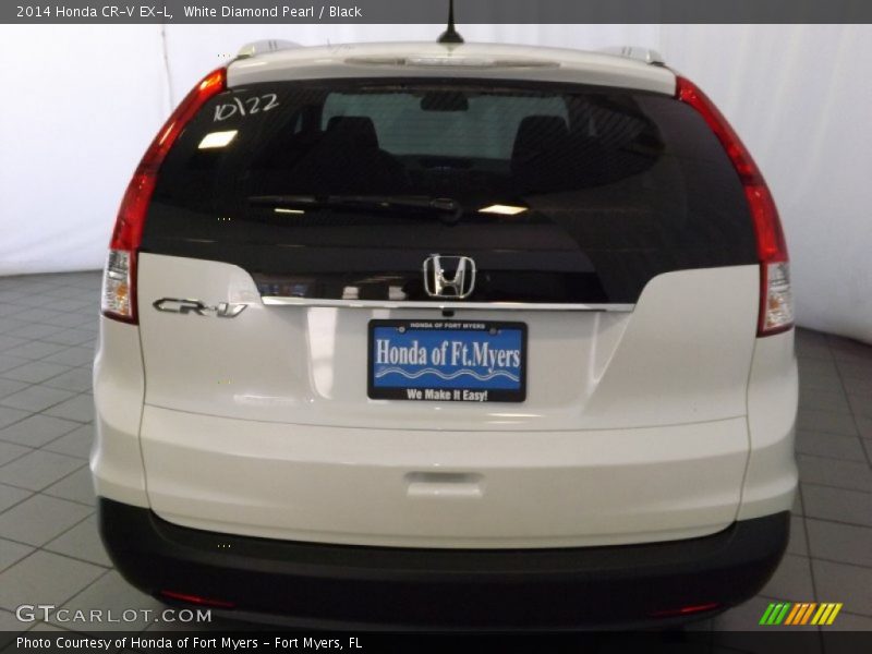 White Diamond Pearl / Black 2014 Honda CR-V EX-L