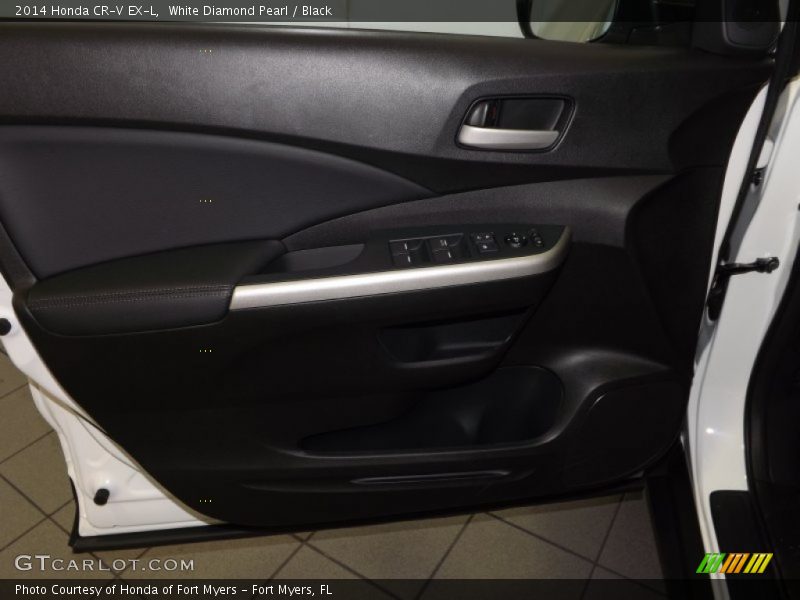White Diamond Pearl / Black 2014 Honda CR-V EX-L