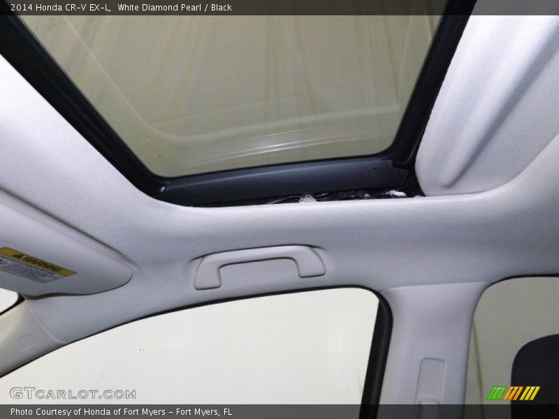 White Diamond Pearl / Black 2014 Honda CR-V EX-L