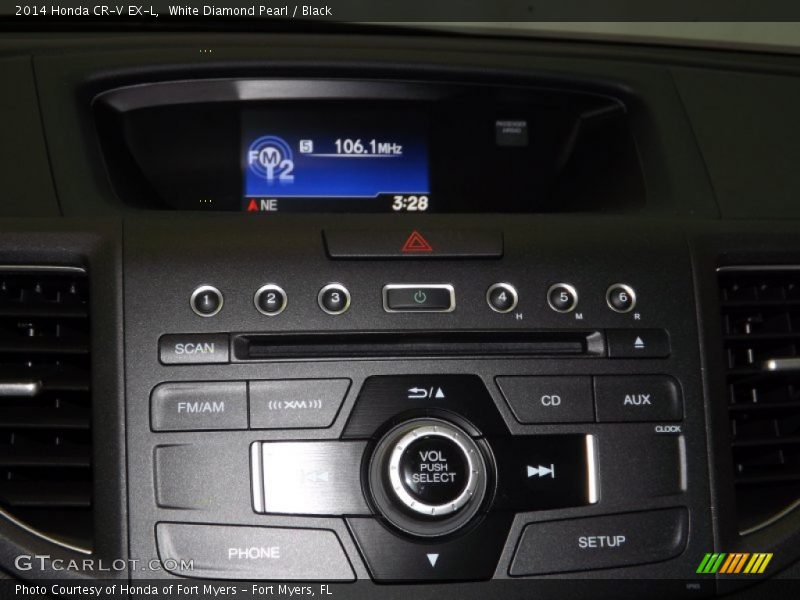 White Diamond Pearl / Black 2014 Honda CR-V EX-L