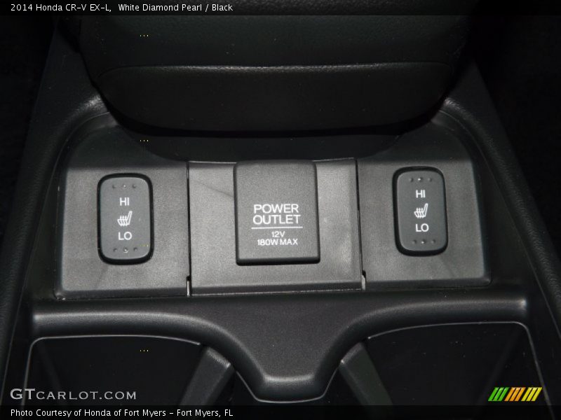 White Diamond Pearl / Black 2014 Honda CR-V EX-L