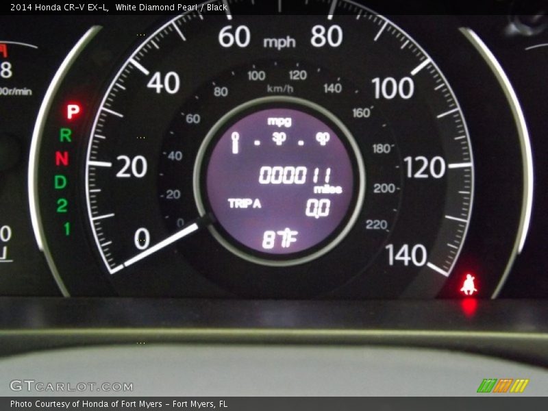 White Diamond Pearl / Black 2014 Honda CR-V EX-L