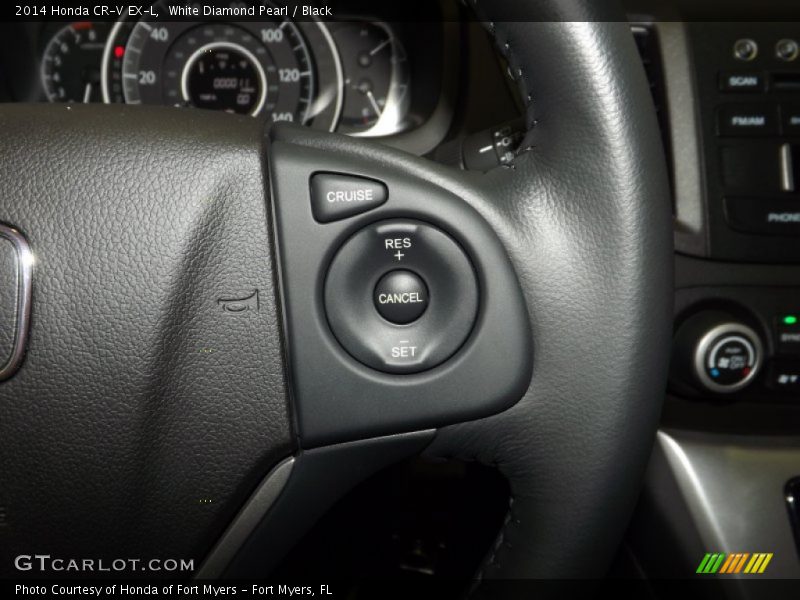 White Diamond Pearl / Black 2014 Honda CR-V EX-L
