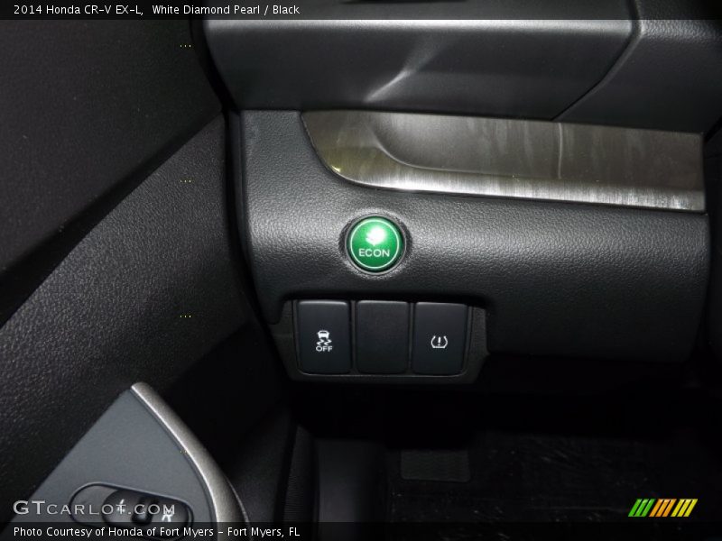 White Diamond Pearl / Black 2014 Honda CR-V EX-L