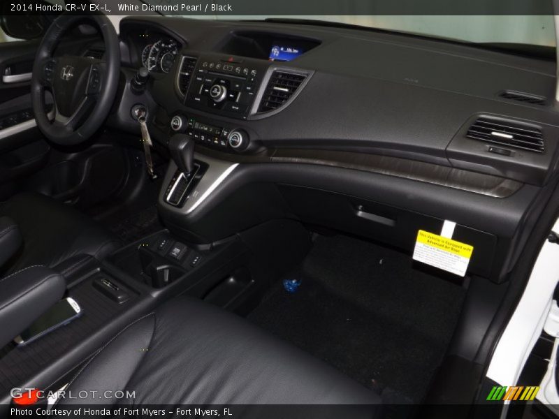 White Diamond Pearl / Black 2014 Honda CR-V EX-L