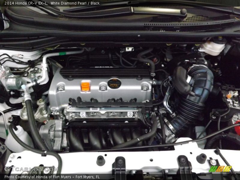 White Diamond Pearl / Black 2014 Honda CR-V EX-L