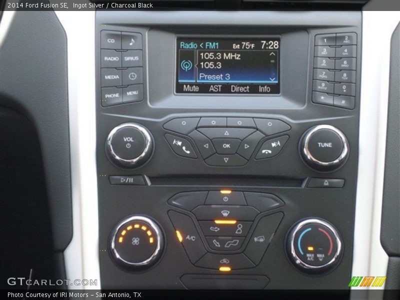 Ingot Silver / Charcoal Black 2014 Ford Fusion SE