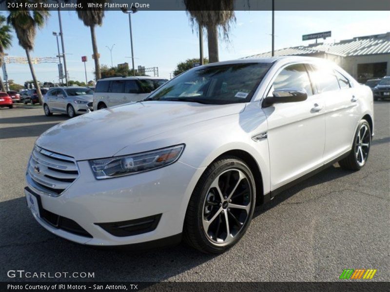 White Platinum / Dune 2014 Ford Taurus Limited