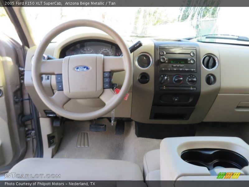 Arizona Beige Metallic / Tan 2005 Ford F150 XLT SuperCab
