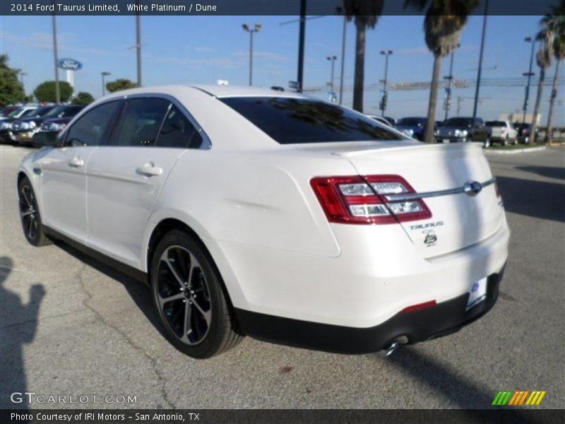 White Platinum / Dune 2014 Ford Taurus Limited