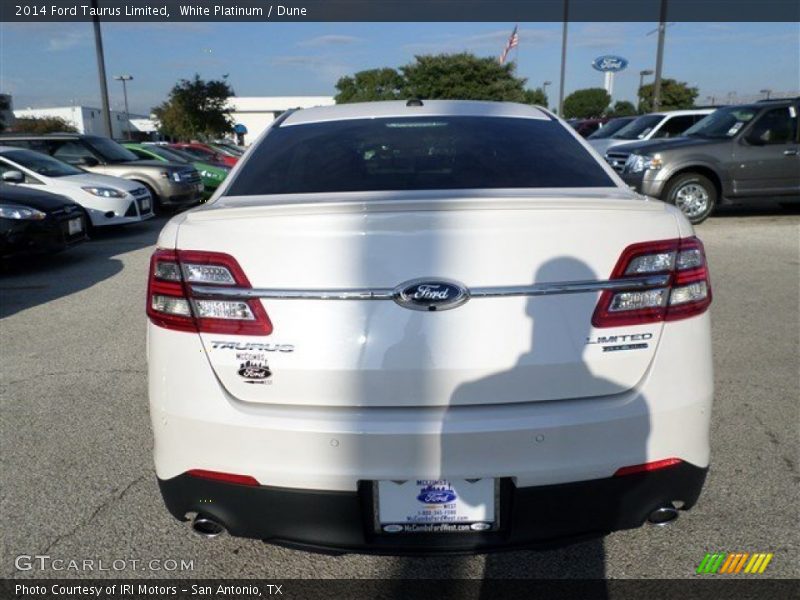 White Platinum / Dune 2014 Ford Taurus Limited