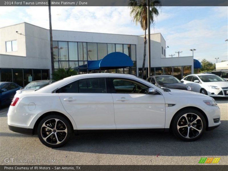 White Platinum / Dune 2014 Ford Taurus Limited