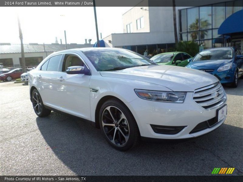 White Platinum / Dune 2014 Ford Taurus Limited