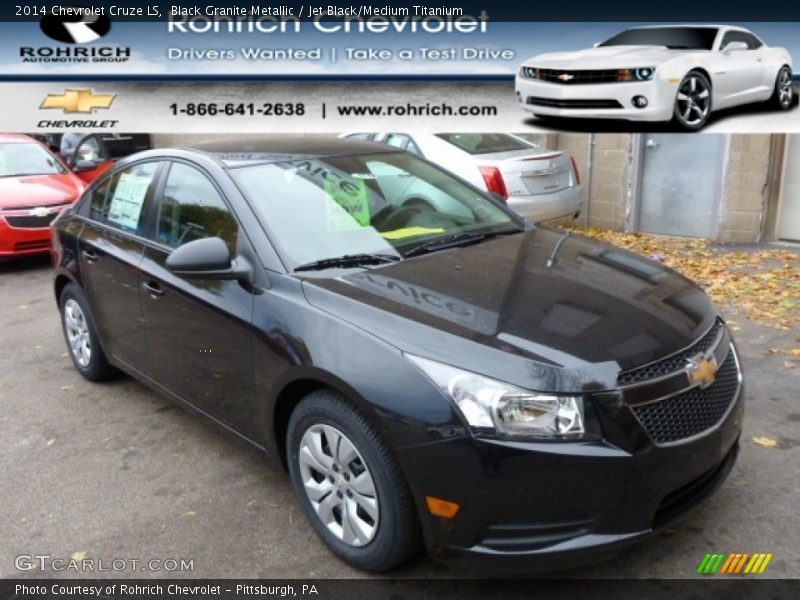 Black Granite Metallic / Jet Black/Medium Titanium 2014 Chevrolet Cruze LS