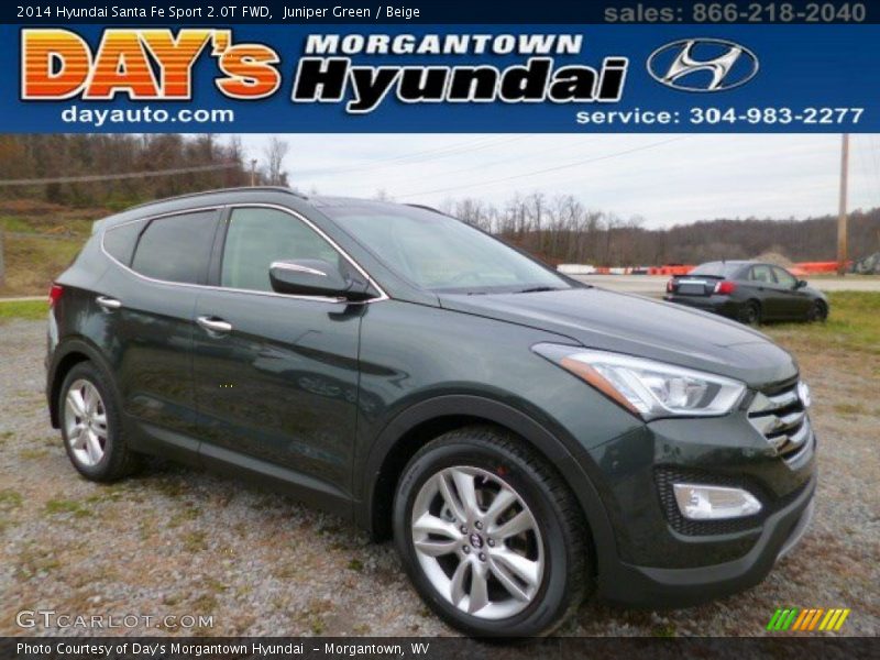 Juniper Green / Beige 2014 Hyundai Santa Fe Sport 2.0T FWD