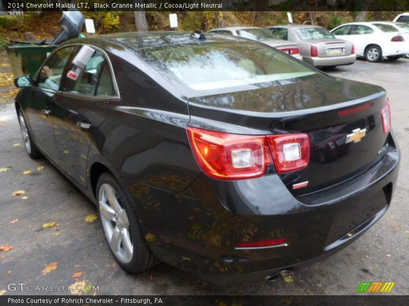 Black Granite Metallic / Cocoa/Light Neutral 2014 Chevrolet Malibu LTZ
