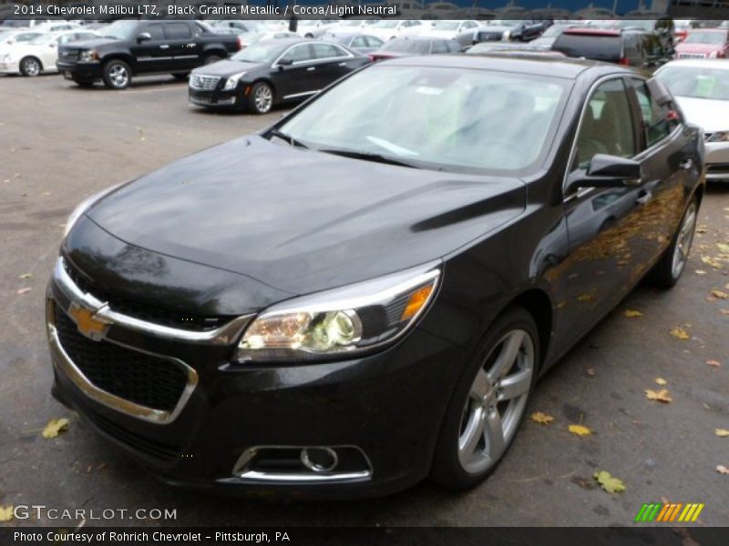 Black Granite Metallic / Cocoa/Light Neutral 2014 Chevrolet Malibu LTZ