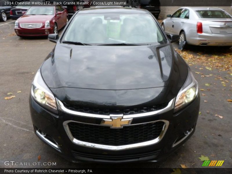 Black Granite Metallic / Cocoa/Light Neutral 2014 Chevrolet Malibu LTZ