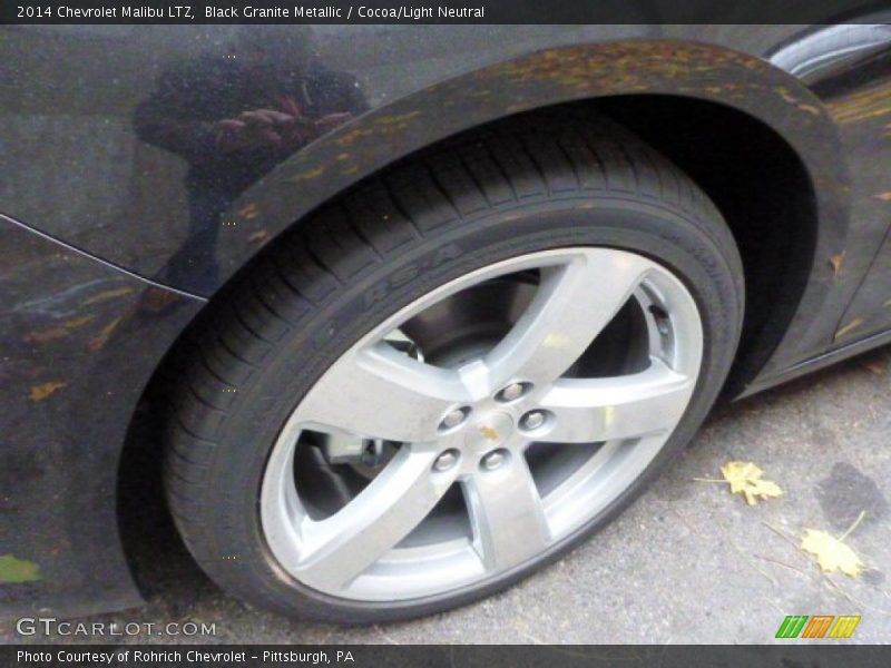Black Granite Metallic / Cocoa/Light Neutral 2014 Chevrolet Malibu LTZ