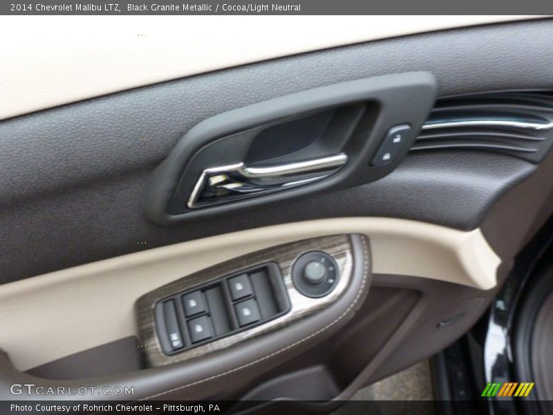 Black Granite Metallic / Cocoa/Light Neutral 2014 Chevrolet Malibu LTZ