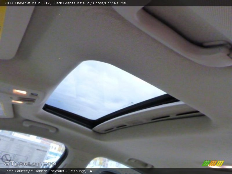 Black Granite Metallic / Cocoa/Light Neutral 2014 Chevrolet Malibu LTZ