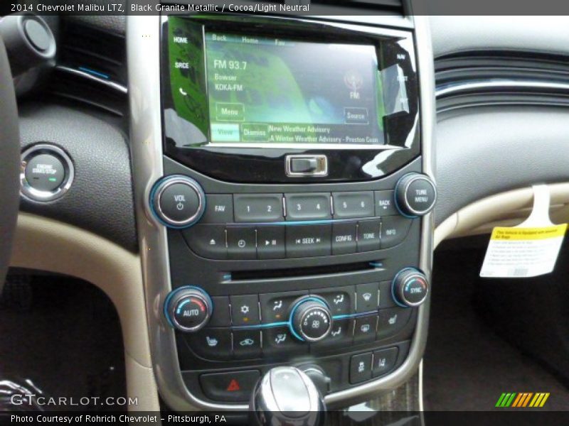 Black Granite Metallic / Cocoa/Light Neutral 2014 Chevrolet Malibu LTZ