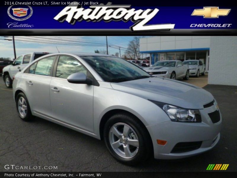 Silver Ice Metallic / Jet Black 2014 Chevrolet Cruze LT