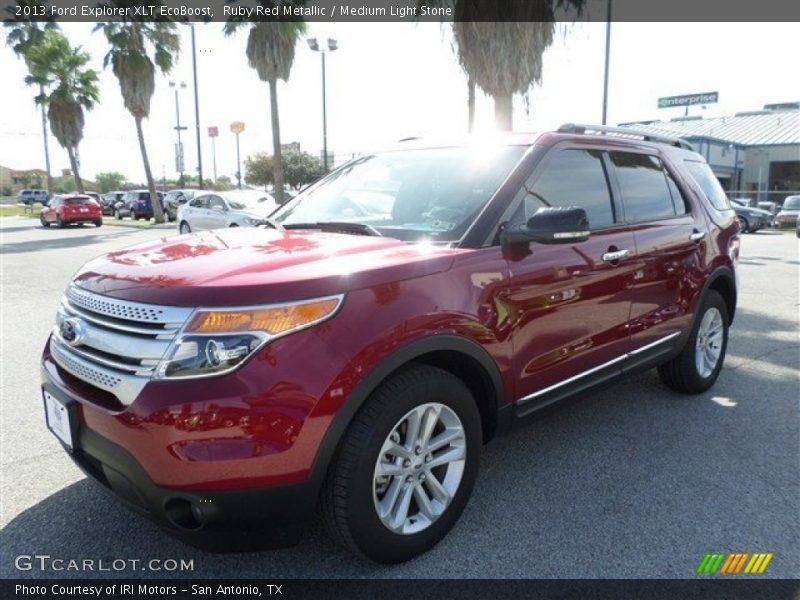 Ruby Red Metallic / Medium Light Stone 2013 Ford Explorer XLT EcoBoost