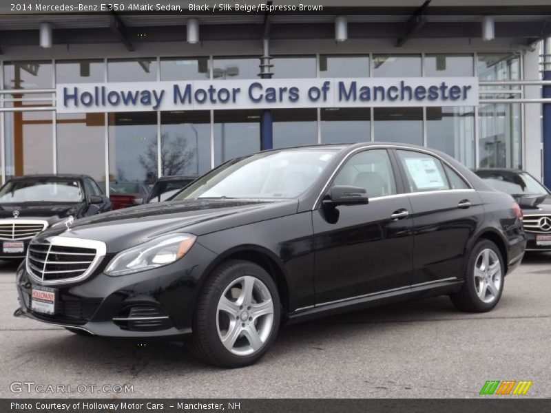 Black / Silk Beige/Espresso Brown 2014 Mercedes-Benz E 350 4Matic Sedan