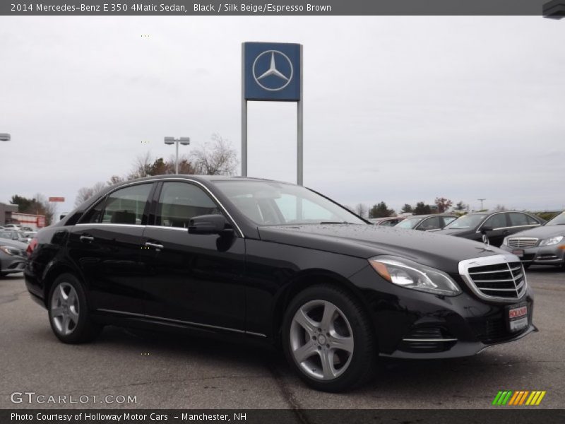 Black / Silk Beige/Espresso Brown 2014 Mercedes-Benz E 350 4Matic Sedan
