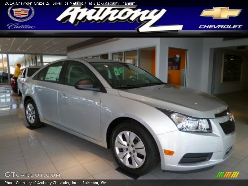 Silver Ice Metallic / Jet Black/Medium Titanium 2014 Chevrolet Cruze LS
