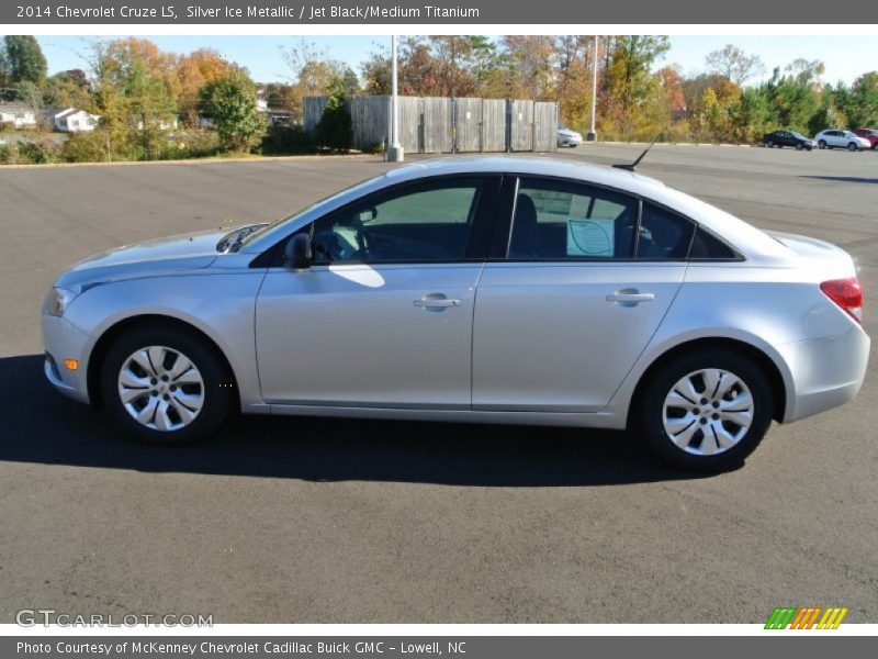 Silver Ice Metallic / Jet Black/Medium Titanium 2014 Chevrolet Cruze LS