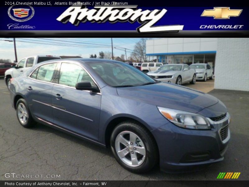 Atlantis Blue Metallic / Jet Black/Titanium 2014 Chevrolet Malibu LS