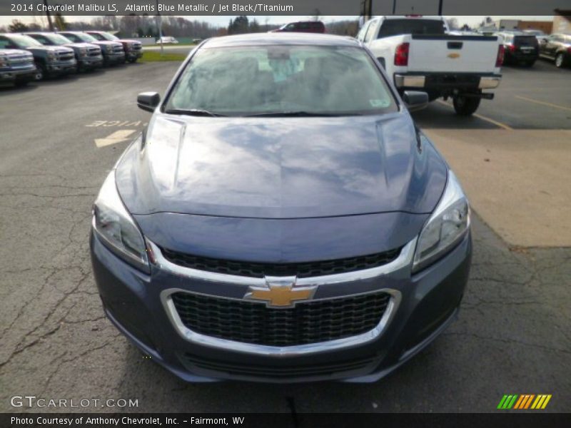 Atlantis Blue Metallic / Jet Black/Titanium 2014 Chevrolet Malibu LS