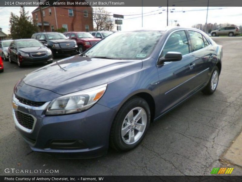 Atlantis Blue Metallic / Jet Black/Titanium 2014 Chevrolet Malibu LS