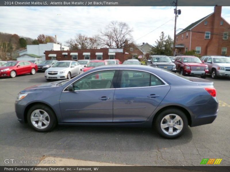 Atlantis Blue Metallic / Jet Black/Titanium 2014 Chevrolet Malibu LS
