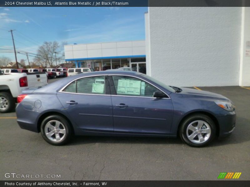 Atlantis Blue Metallic / Jet Black/Titanium 2014 Chevrolet Malibu LS