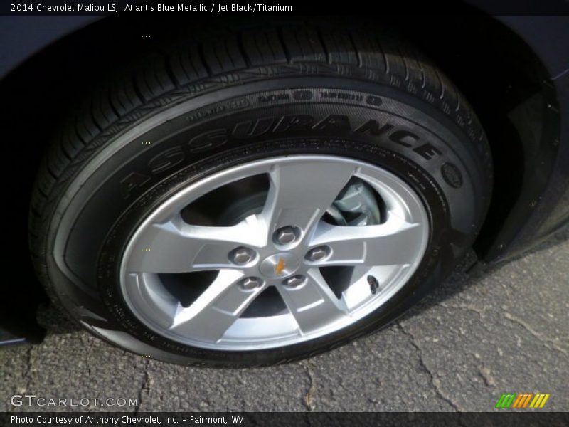 Atlantis Blue Metallic / Jet Black/Titanium 2014 Chevrolet Malibu LS