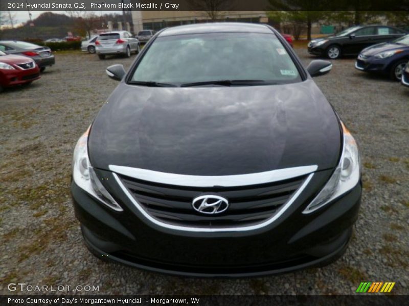 Phantom Black Metallic / Gray 2014 Hyundai Sonata GLS