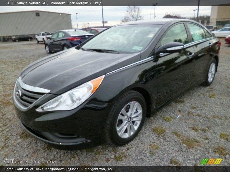 Phantom Black Metallic / Gray 2014 Hyundai Sonata GLS