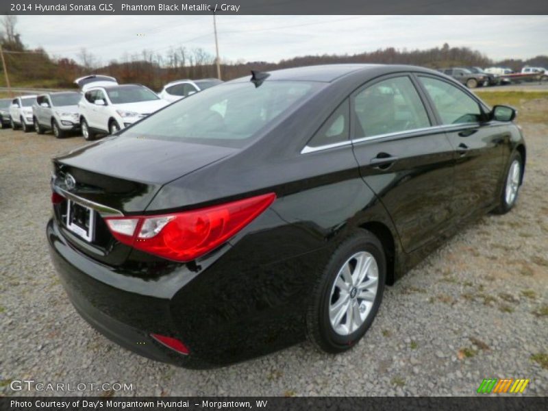Phantom Black Metallic / Gray 2014 Hyundai Sonata GLS