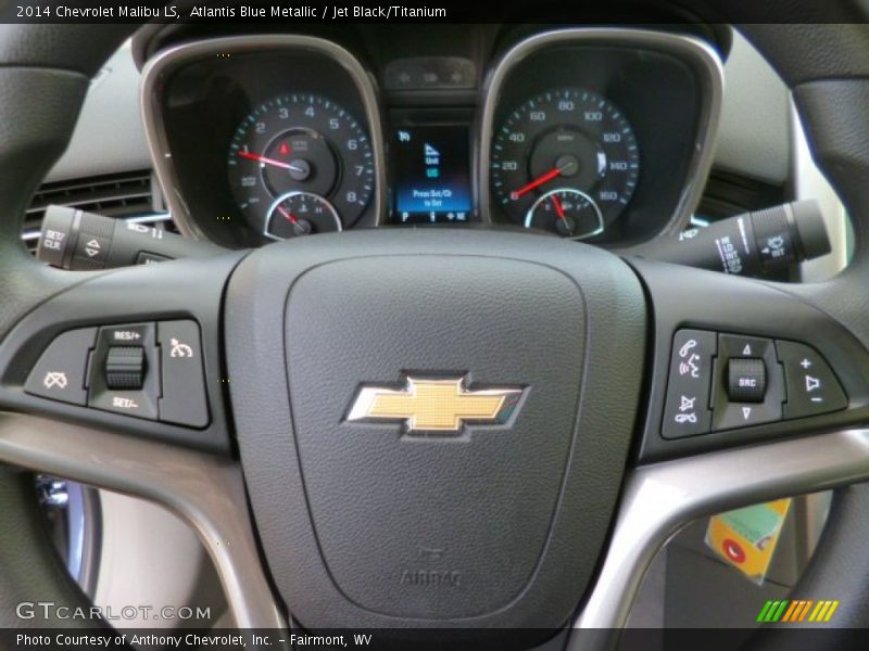 Atlantis Blue Metallic / Jet Black/Titanium 2014 Chevrolet Malibu LS
