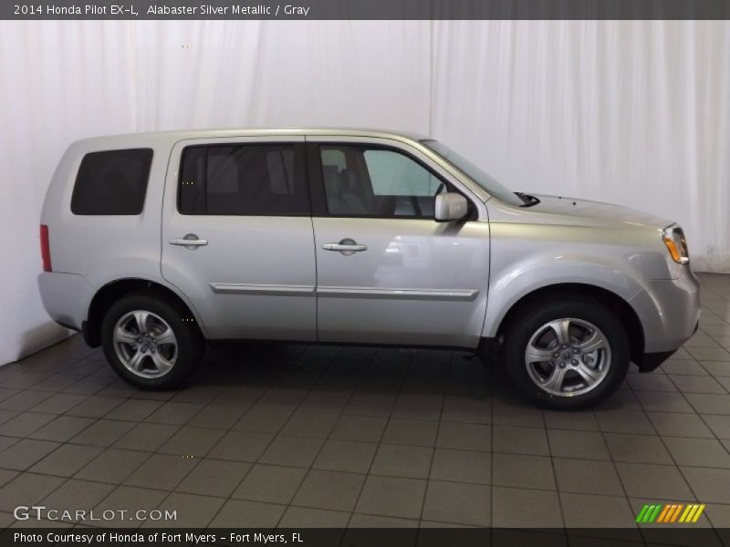 Alabaster Silver Metallic / Gray 2014 Honda Pilot EX-L