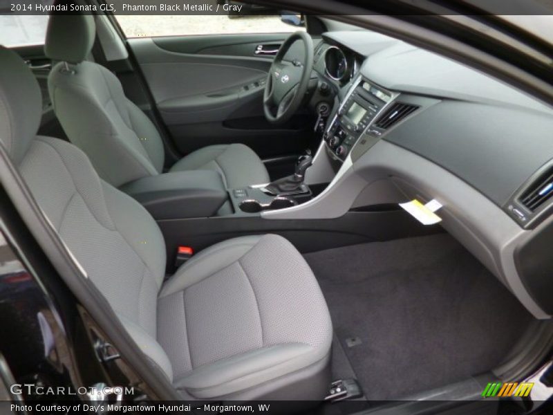 Phantom Black Metallic / Gray 2014 Hyundai Sonata GLS